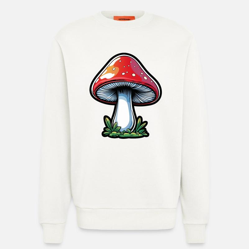 Conception du Popart Red Toadstool - Sweat bio décontracté fabriqué en UE - OFF WHITE