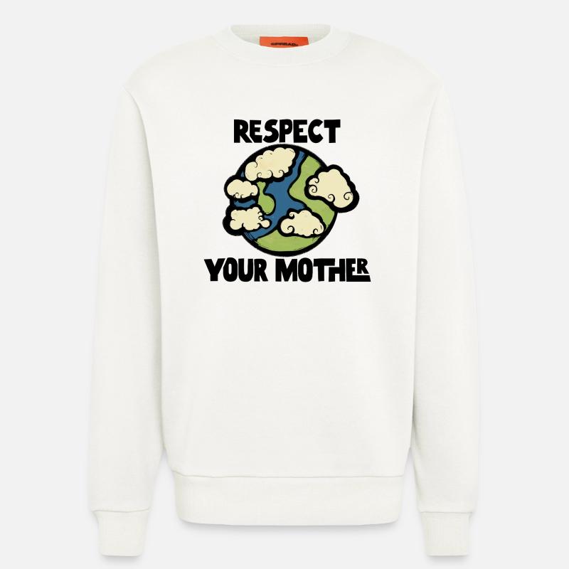 Whimsy Cloud Globe - Sweatshirt - made by SPREAD  - OFF WHITE
