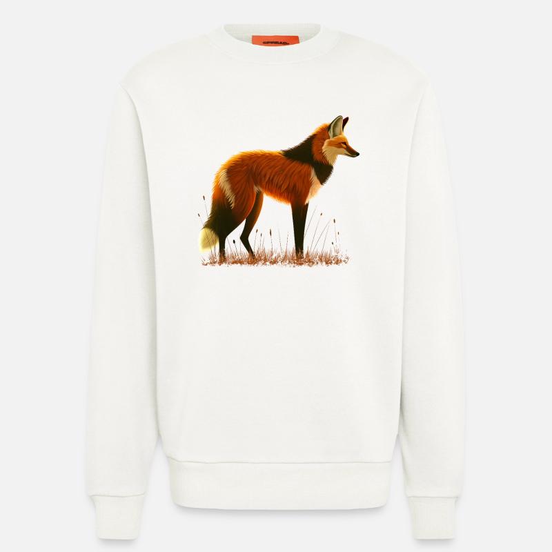 Mähnenwolf - Sweatshirt - made by SPREAD  - OFF WHITE