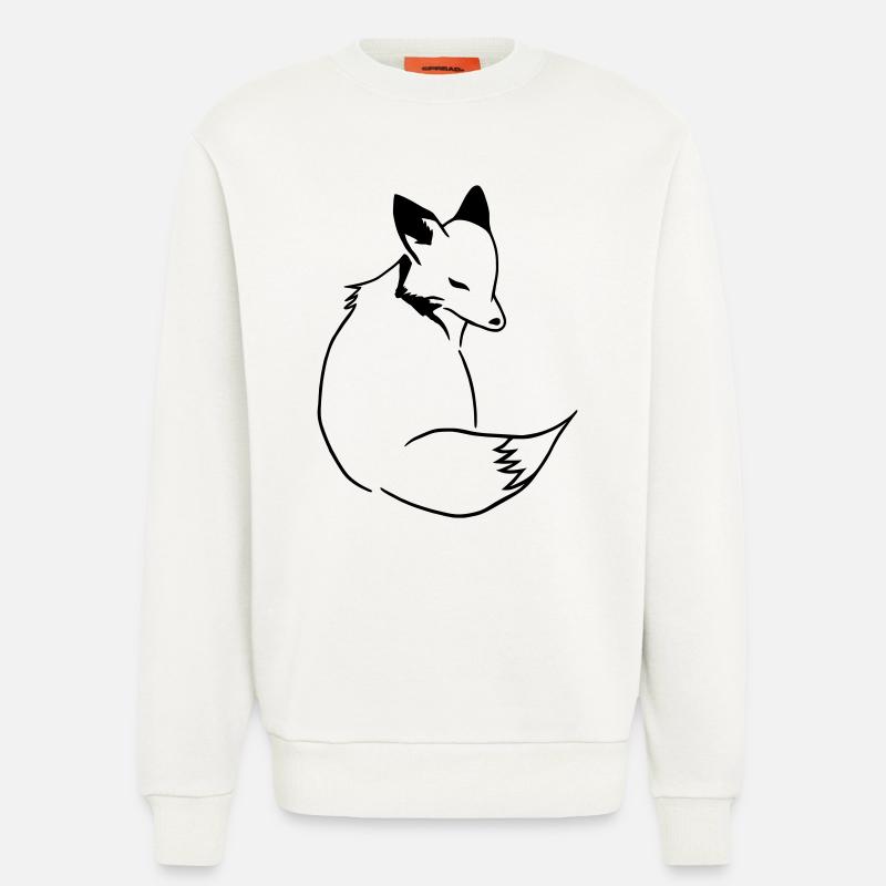 Fuchs Comic: Schlau, Foxy & Manga Style - Sweatshirt - made by SPREAD  - OFF WHITE
