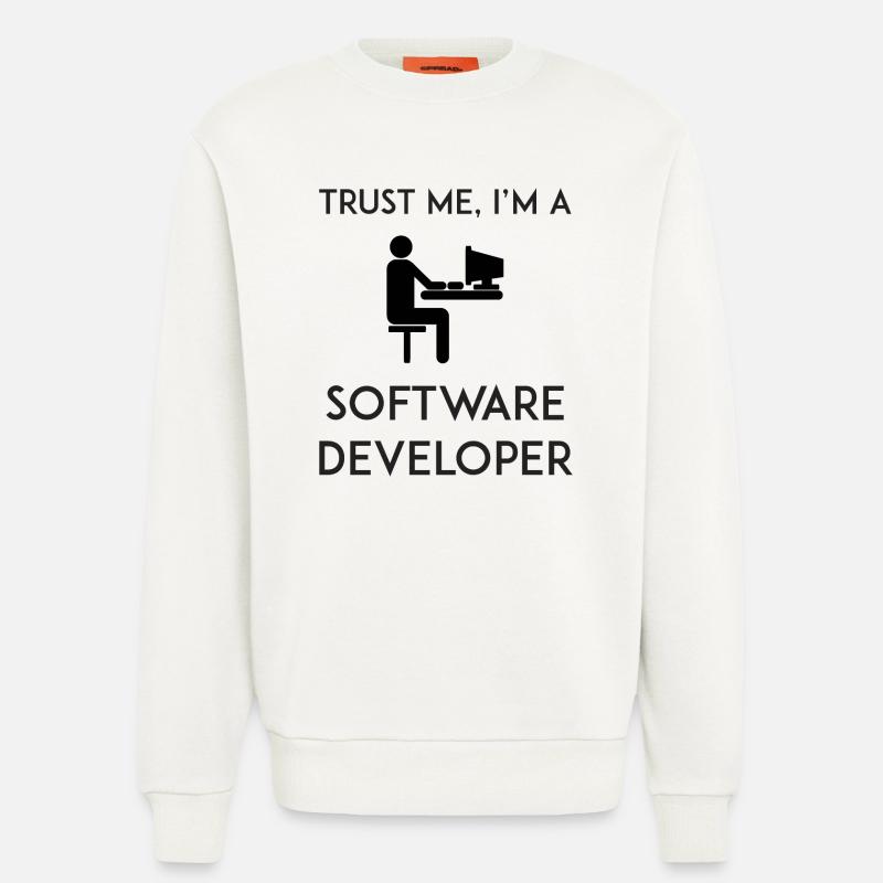 Croyez-moi, je suis développeur logiciel - Sweat bio décontracté fabriqué en UE - OFF WHITE