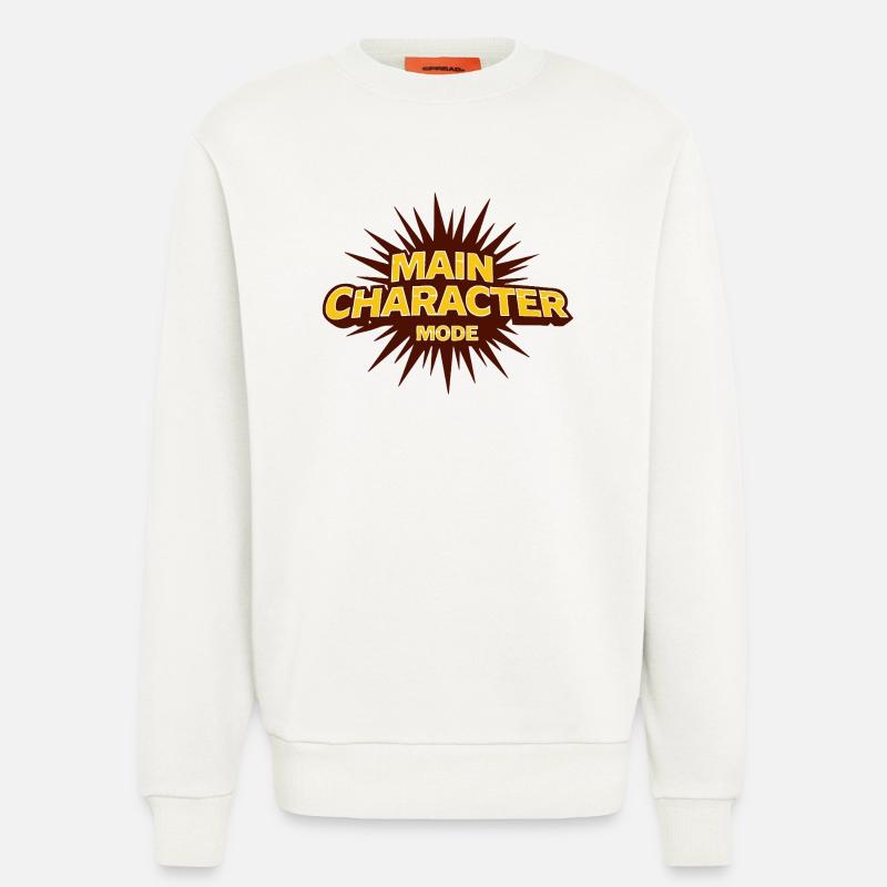 Main Character Mode – Starkes Statement - Sweatshirt - made by SPREAD  - OFF WHITE