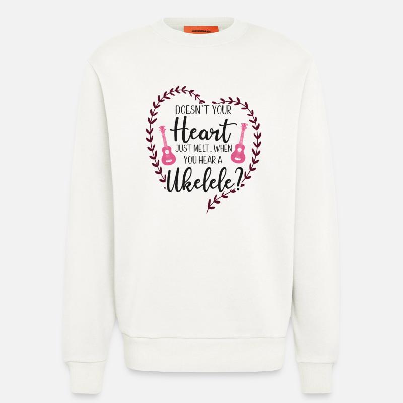 Hawaiian Ukulele Uke Doesn't Your - Sweatshirt - made by SPREAD  - OFF WHITE