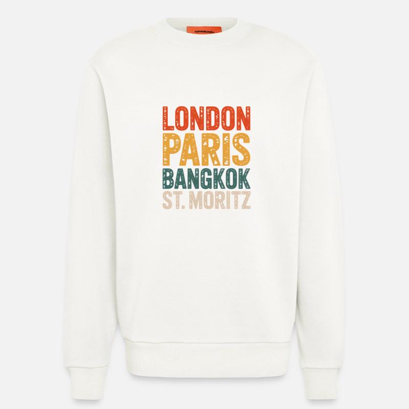 St. Moritz Schweizer Graubünden - Sweatshirt - made by SPREAD  - OFF WHITE