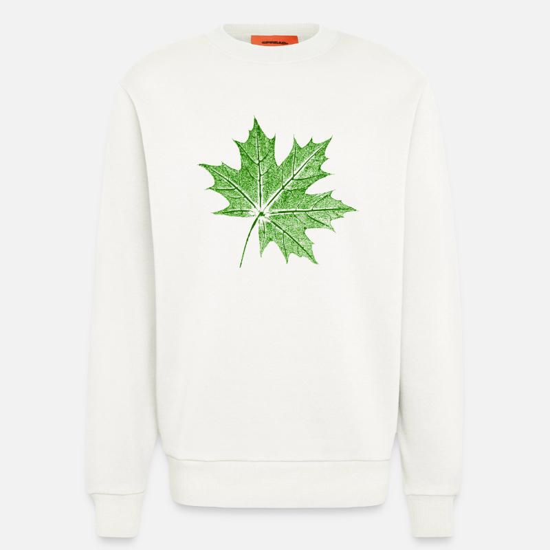 Leaf Maple / Maple Leaf - Sweatshirt - made by SPREAD  - OFF WHITE