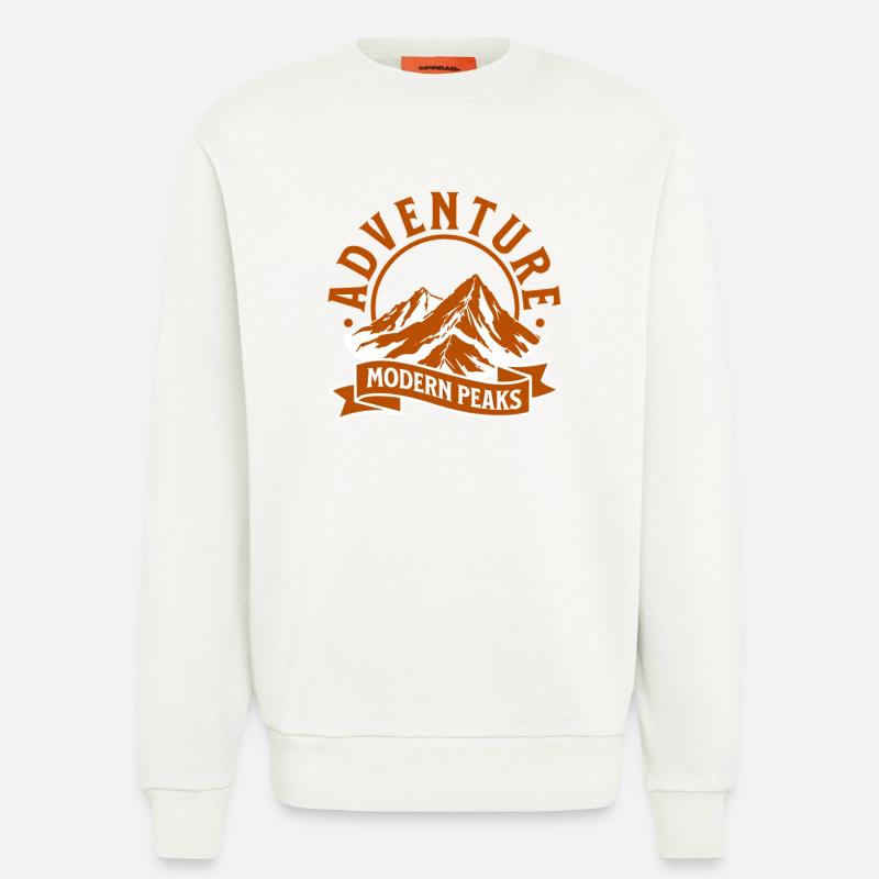 Moderne Bergabenteuer Peaks - Sweatshirt - made by SPREAD  - OFF WHITE