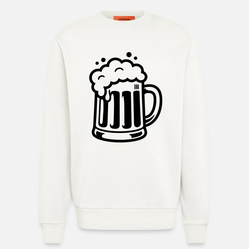 Bierkrug Comic Bier - Sweatshirt - made by SPREAD  - OFF WHITE