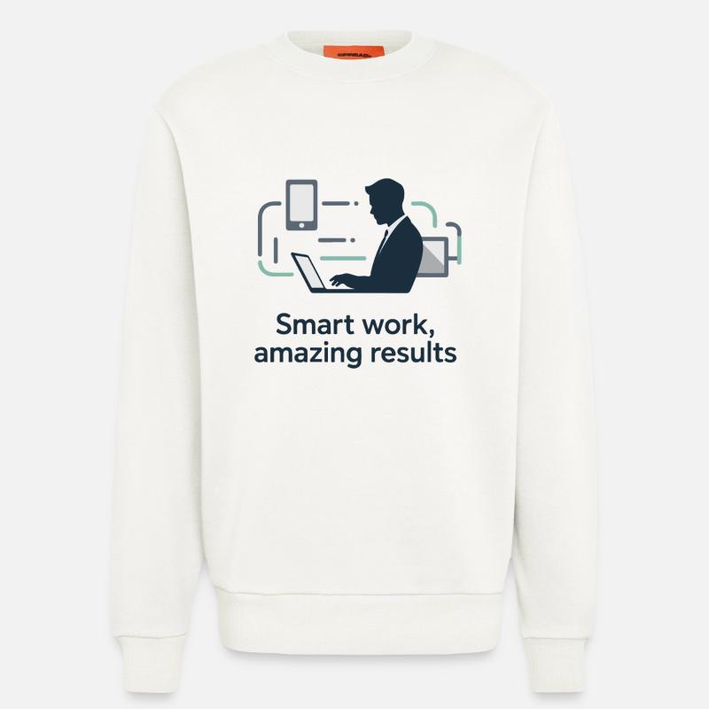 Smart Work Tech Silhouette - Sweatshirt - made by SPREAD  - OFF WHITE