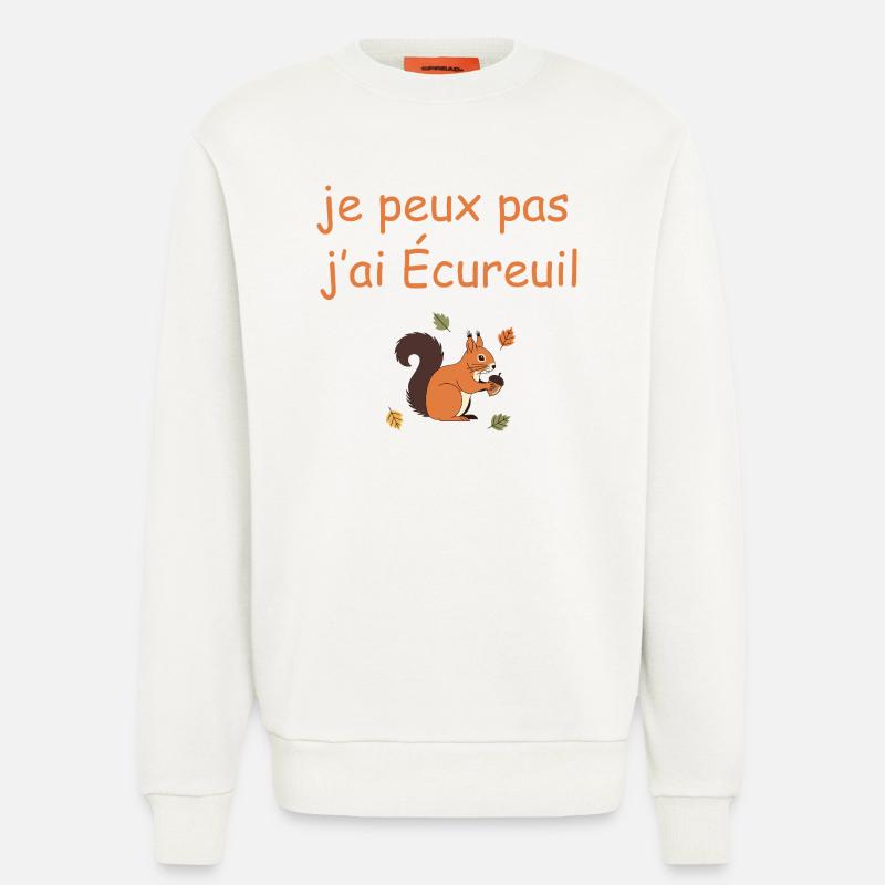 Ich kann nicht. Ich habe Eichhörnchen. - Sweatshirt - made by SPREAD  - OFF WHITE