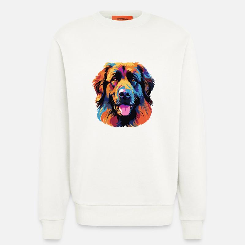 Farbexplosion Hundeporträt - Sweatshirt - made by SPREAD  - OFF WHITE