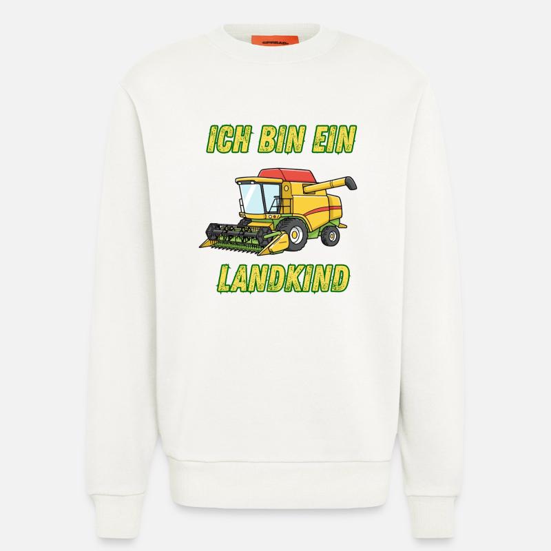 Traktor - Ich bin ein Landkind - Sweatshirt - made by SPREAD  - OFF WHITE