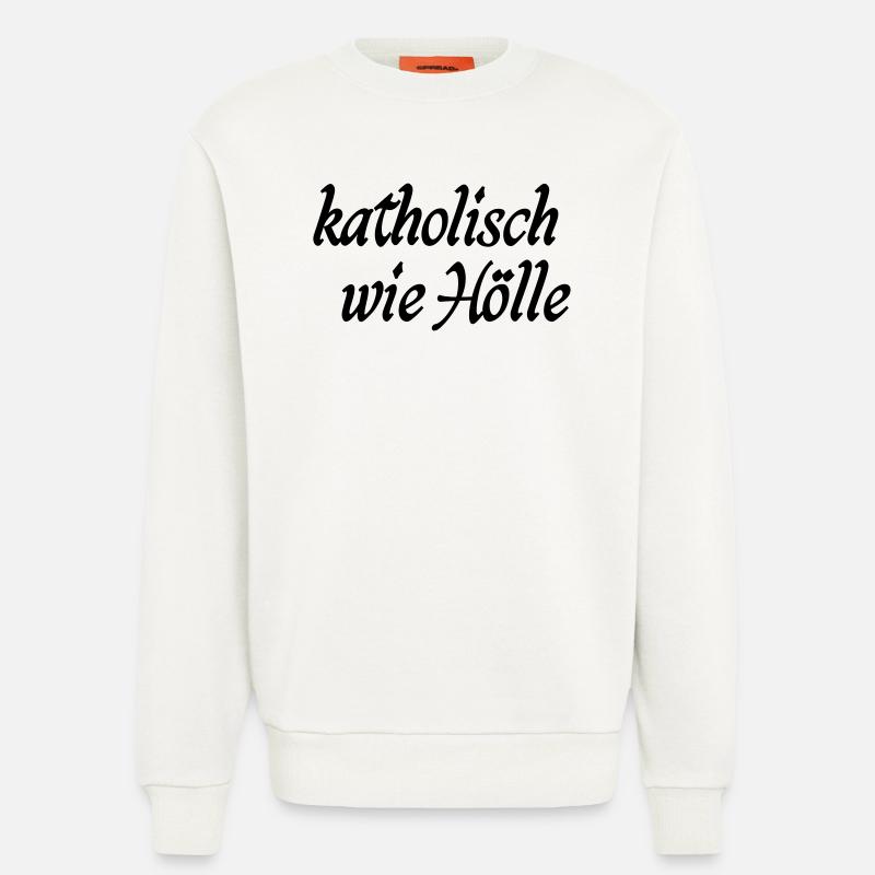 Catholic as hell - Sweatshirt - made by SPREAD  - OFF WHITE