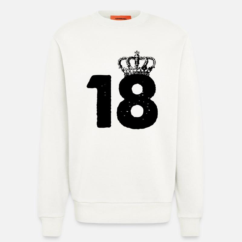18 couronnes - Sweat bio décontracté fabriqué en UE - OFF WHITE