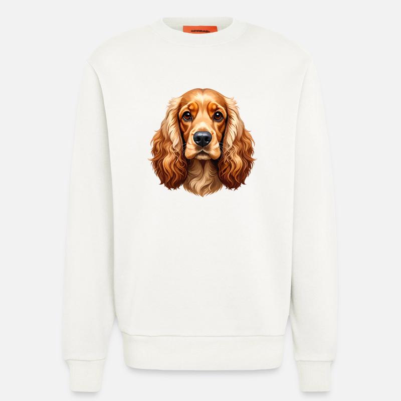 Cocker Spaniel - Sweatshirt - made by SPREAD  - OFF WHITE