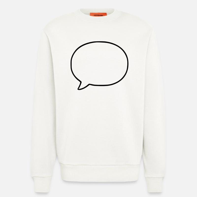 Personalize your own speech bubble comic - Sweatshirt - made by SPREAD  - OFF WHITE