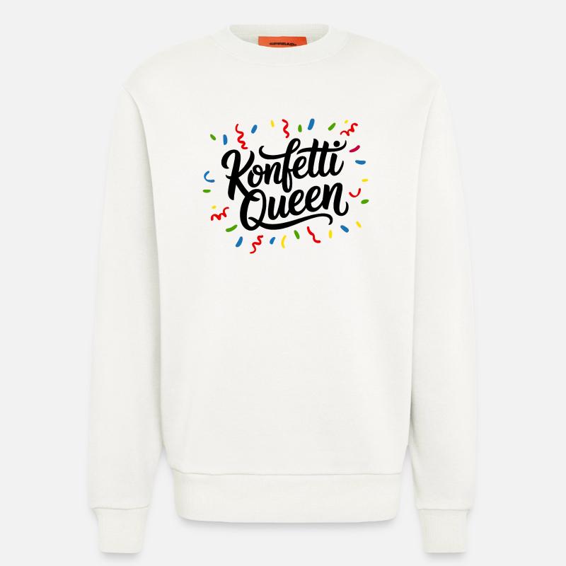 Konfetti Queen Party - Sweatshirt - made by SPREAD - OFF WHITE
