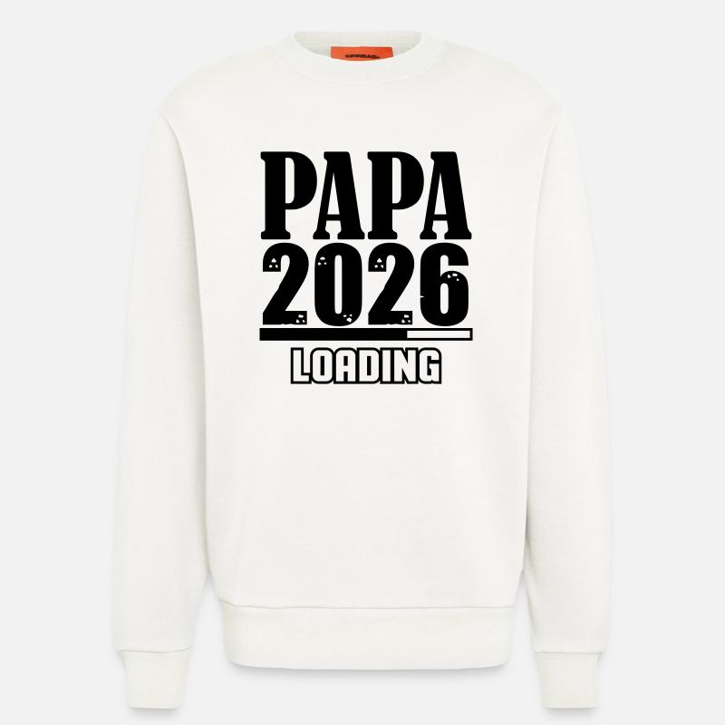 Papa 2026 Loading - Sweatshirt - made by SPREAD  - OFF WHITE