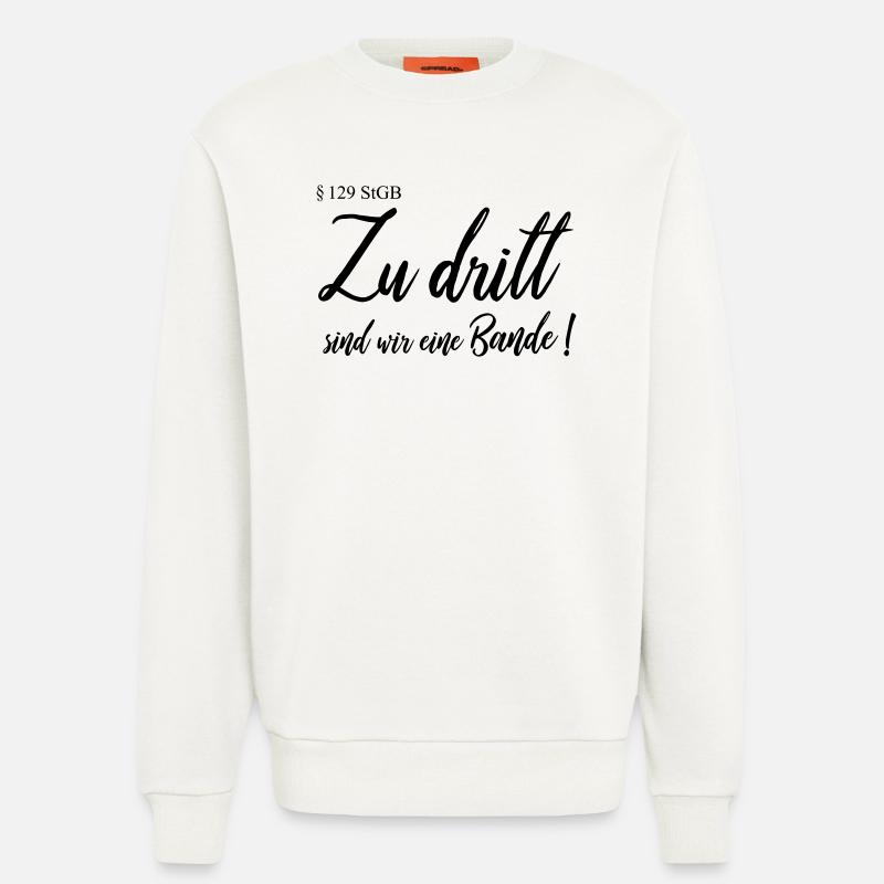 Zu dritt - Sweatshirt - made by SPREAD  - OFF WHITE