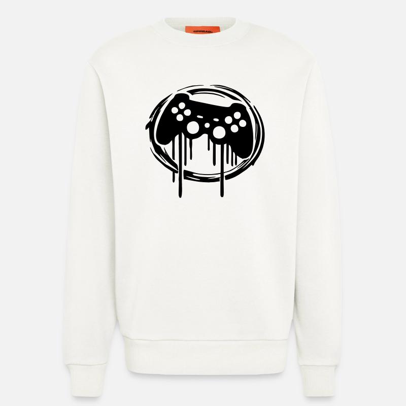 Gaming Controller Circle Pattern - Sweatshirt - made by SPREAD  - OFF WHITE