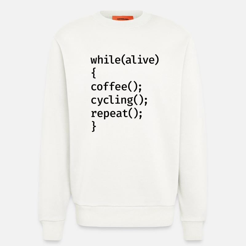 Coding Cycling - Sweatshirt - made by SPREAD  - OFF WHITE