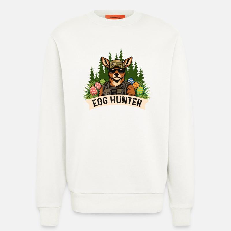 Egg Hunter Osterhase Frühling Eierfärben - Sweatshirt - made by SPREAD  - OFF WHITE
