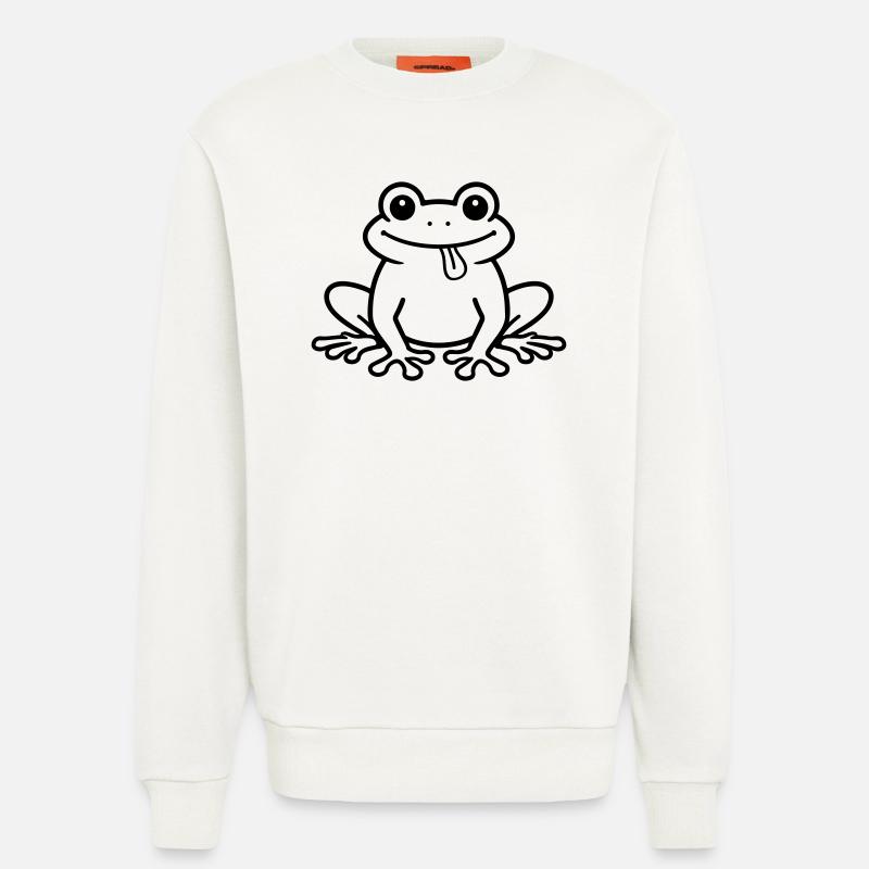 Toad Comic Frog - Sweatshirt - made by SPREAD  - OFF WHITE