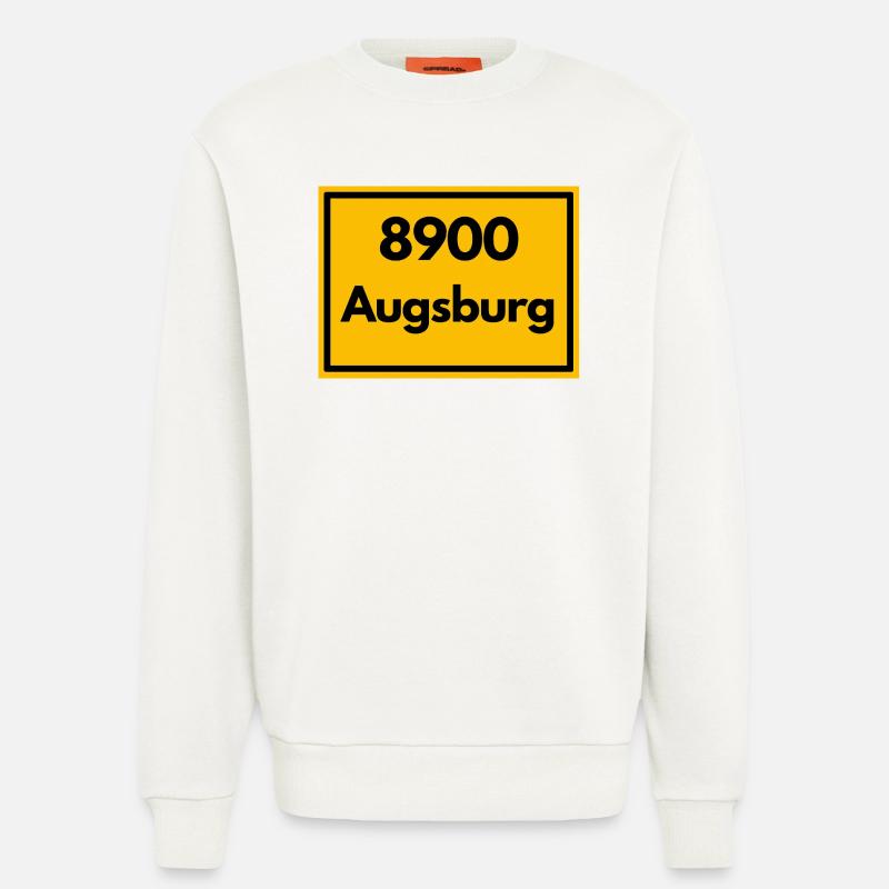 OLD POSTCODE POSTCODE RETRO 8900 AUGSBURG - Sweatshirt - made by SPREAD  - OFF WHITE