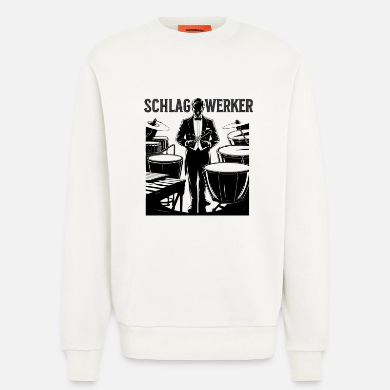 Timpani - percussion orchestra timpanist percussion - Sweatshirt - made by SPREAD - OFF WHITE