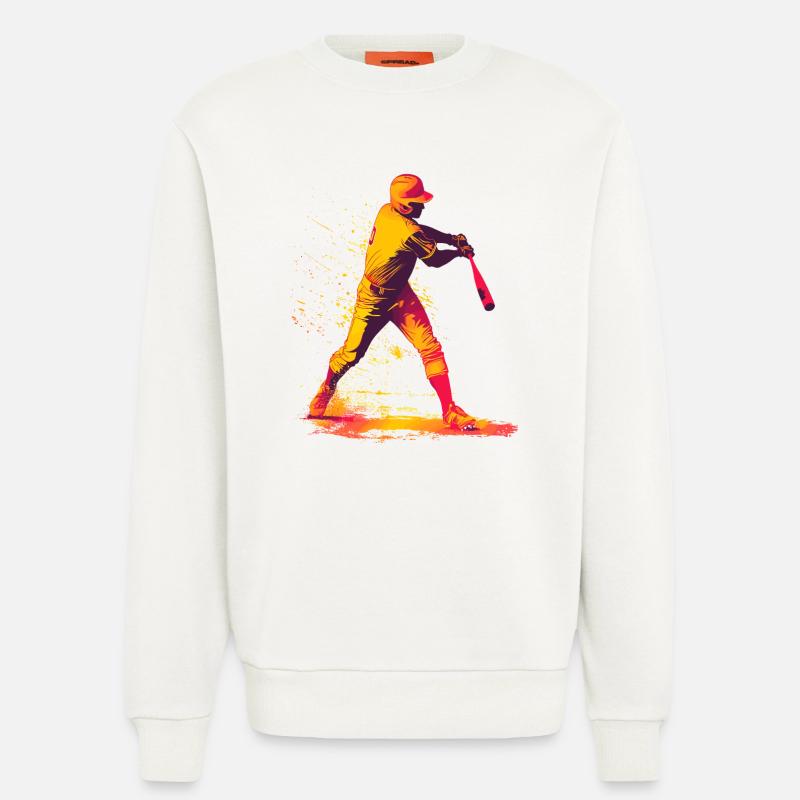 Farbexplosion Baseball-Schläger - Sweatshirt - made by SPREAD  - OFF WHITE