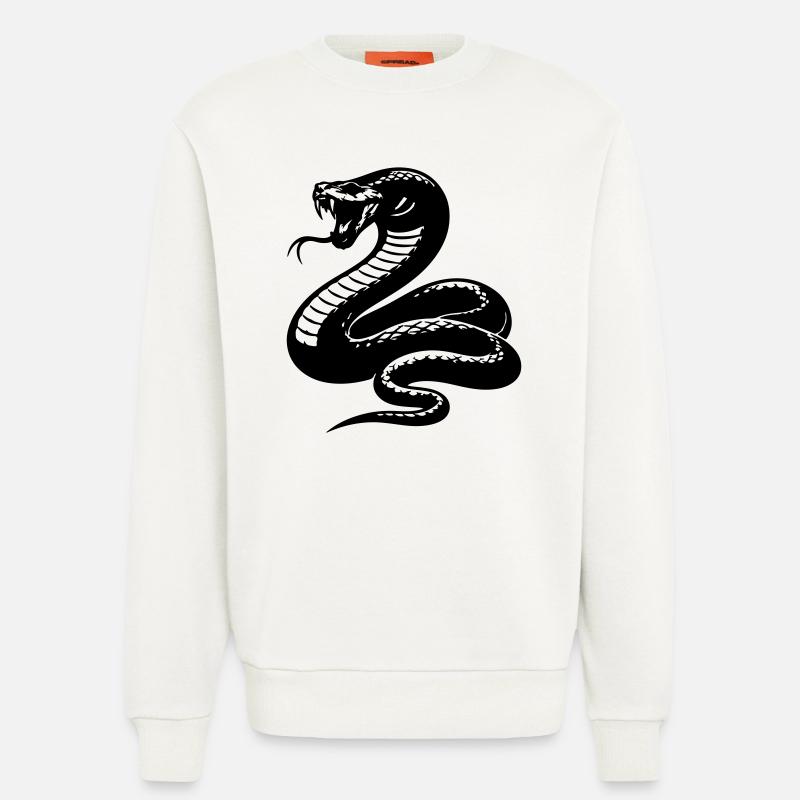 Snake Python Silhouette - Sweatshirt - made by SPREAD  - OFF WHITE