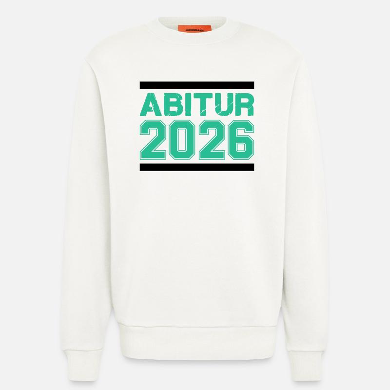 Graduation de l’Abitur 2026 – Arrivée difficile - Sweat bio décontracté fabriqué en UE - OFF WHITE