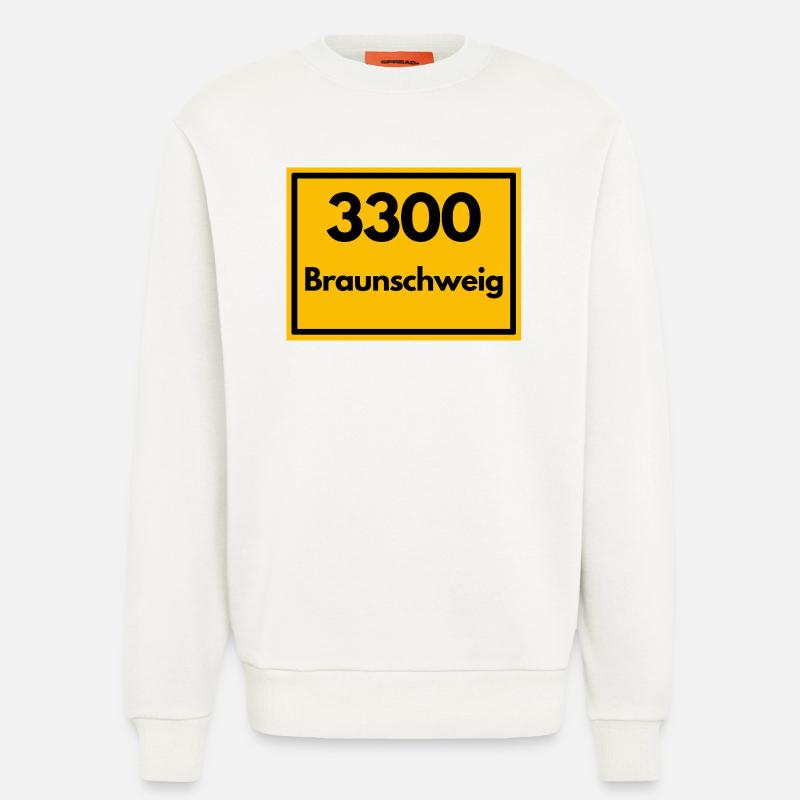 OLD POSTCODE POSTCODE RETRO 3300 BRAUNSCHWEIG - Sweatshirt - made by SPREAD  - OFF WHITE