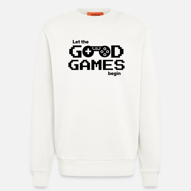 Let the good games begin – Pixel-Controller - Sweatshirt - made by SPREAD  - OFF WHITE
