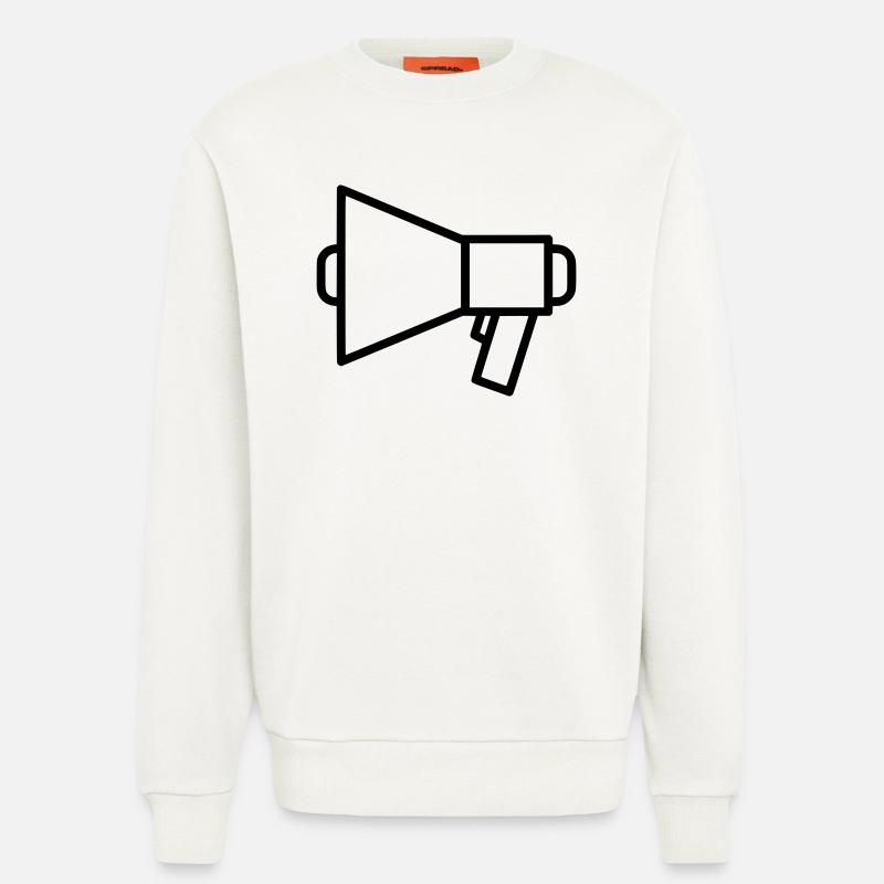 Megaphone Speaker Protest - Sweatshirt - made by SPREAD  - OFF WHITE
