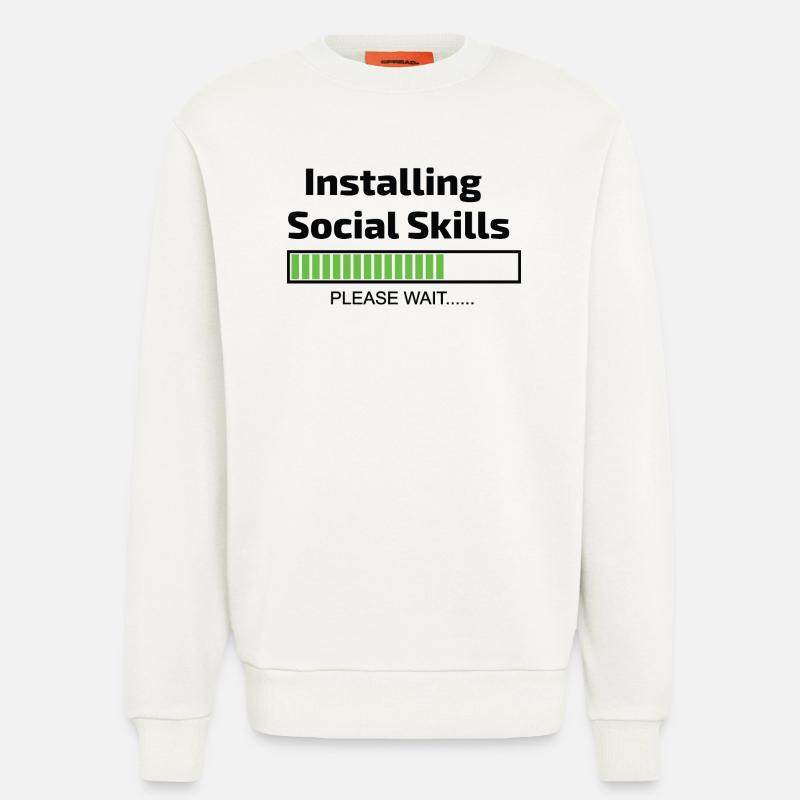 computer installing social skills programmer - Sweatshirt - made by SPREAD  - OFF WHITE