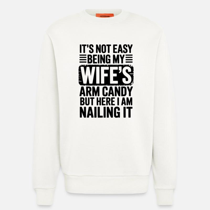 Ehefrau Sprüche Ehefrauen Lustige Ehefrau Geschenk - Sweatshirt - made by SPREAD  - OFF WHITE