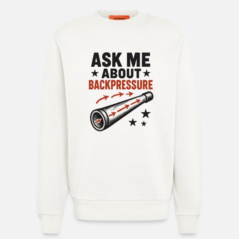 Frag mich nach Backpressure | Didgeridoo Technik - Sweatshirt - made by SPREAD  - OFF WHITE