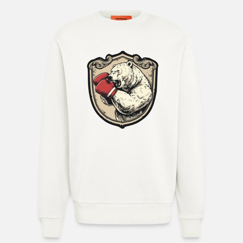 Eisbär Polar Bär Boxer MMA - Sweatshirt - made by SPREAD  - OFF WHITE