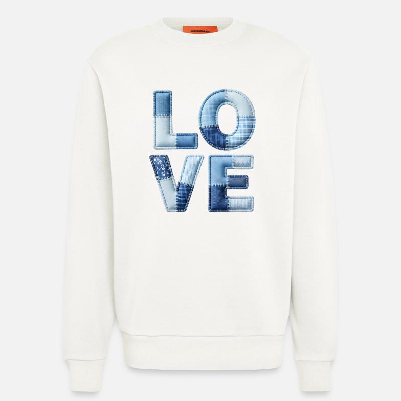 Love Modern Patchwork Art - Sweatshirt - made by SPREAD  - OFF WHITE
