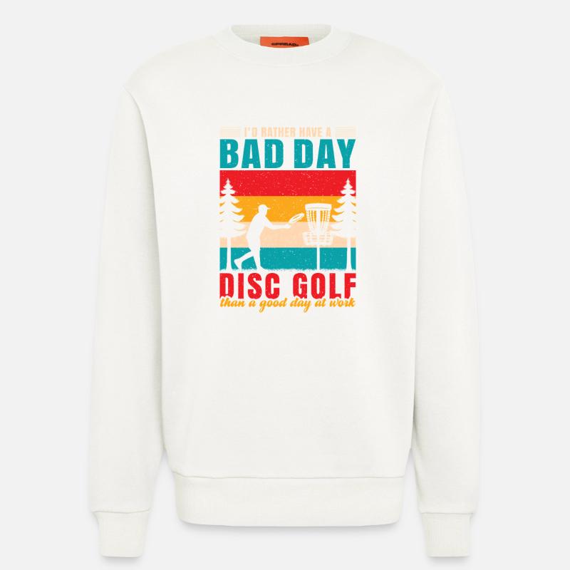Cadeaux de disc golf Disc Golf - Sweat bio décontracté fabriqué en UE - OFF WHITE