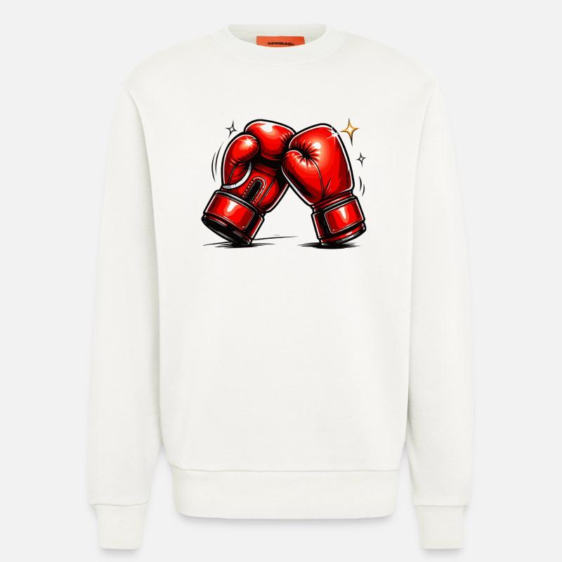 Rote Boxhandschuhe Kraft und Dynamik - Sweatshirt - made by SPREAD  - OFF WHITE