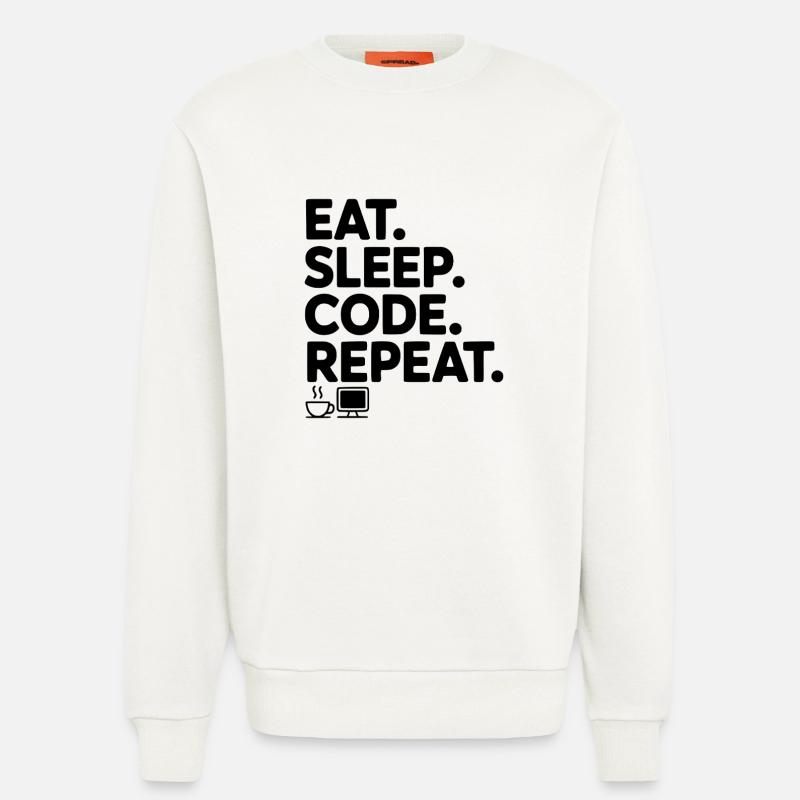 Eat. Sleep. Code. Repeat. - Sweatshirt - made by SPREAD  - OFF WHITE