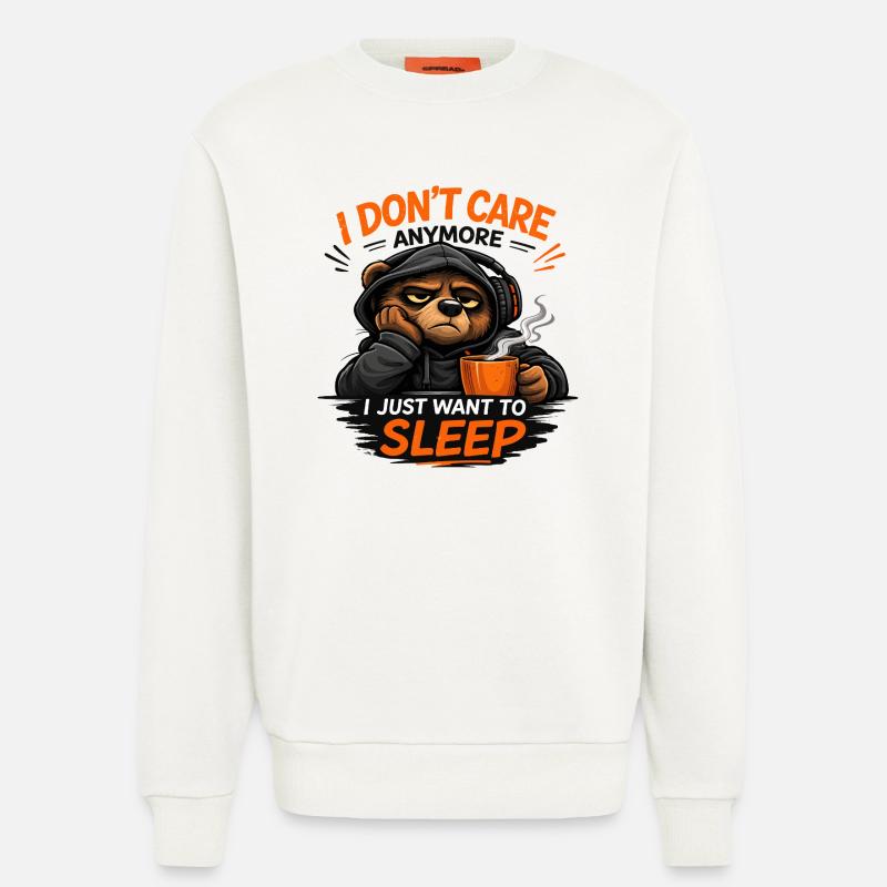 Grumpy Bear Schlaf-Tee Design - Sweatshirt - made by SPREAD  - OFF WHITE