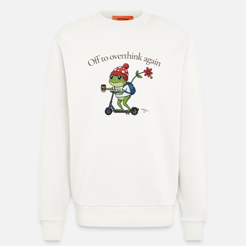 Toad-ally caffeinated frog - Sweatshirt - made by SPREAD  - OFF WHITE