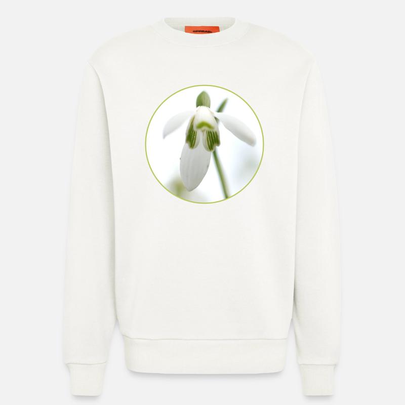Source de la Fleur de Perce-Neige - Sweat bio décontracté fabriqué en UE - OFF WHITE