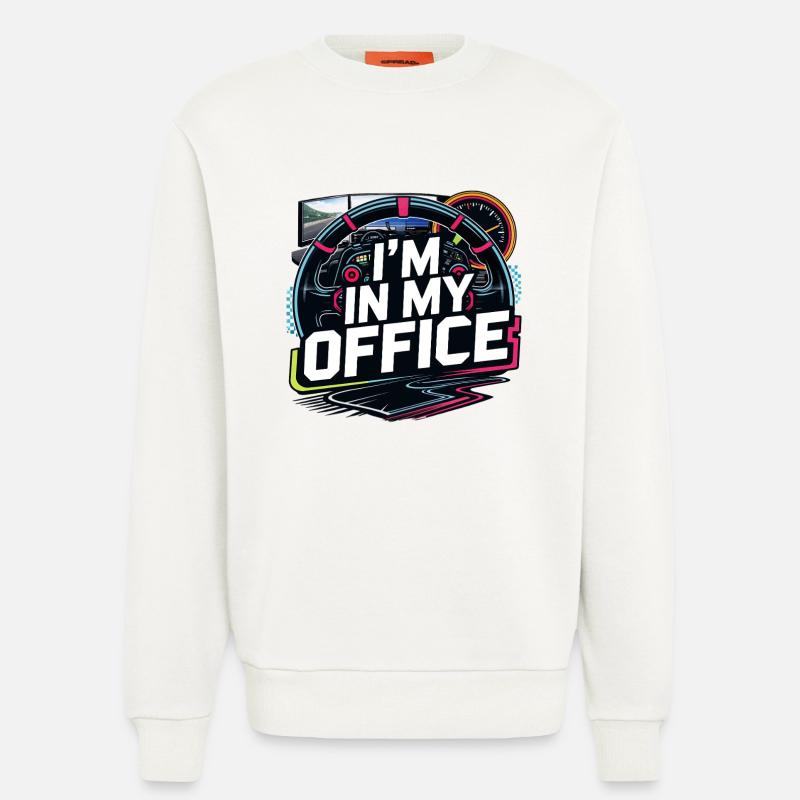 I'm in my office - Sweatshirt - made by SPREAD  - OFF WHITE