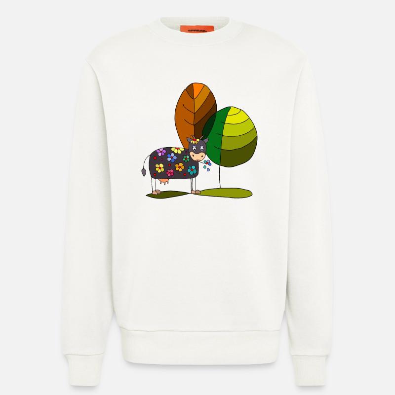 Cow - Sweatshirt - made by SPREAD  - OFF WHITE