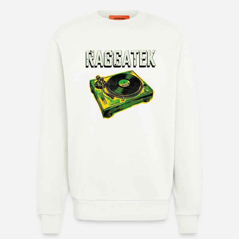 Raggatek Turntable Jamaica - Sweatshirt - made by SPREAD  - OFF WHITE