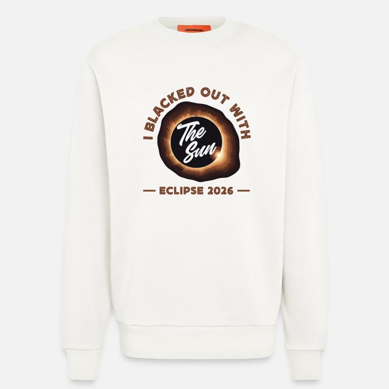 Solar eclipse 2026, August 12 - Sweatshirt - made by SPREAD  - OFF WHITE