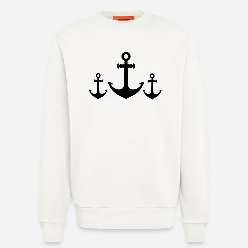 Anker crew - Sweatshirt - made by SPREAD  - OFF WHITE